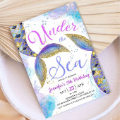 Zeemeermin 9e Verjaardagsmeisje Onder het Zee Kaart