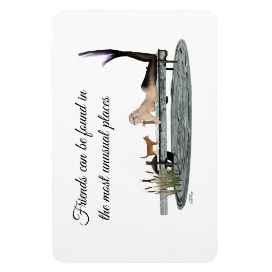 Zeemeermin aan boord Flexibel Magnet Magneet (Verticaal)