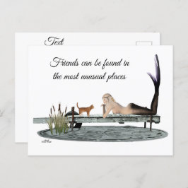 Zeemeermin aan boord van Briefkaart