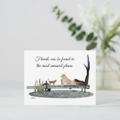 Zeemeermin aan boord van Briefkaart (Staand voorkant)