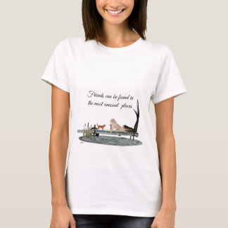 Zeemeermin aan boord van een dok t-shirt