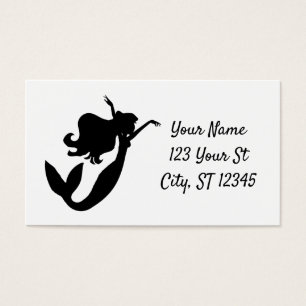 Zeemeermin aan boord van silhouet Thunder_Cove Visitekaartje