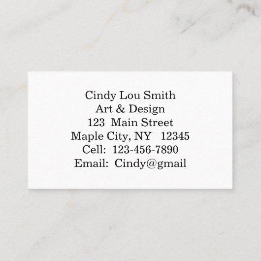 Zeemeermin aan boord van Visitekaartje (Achterkant)