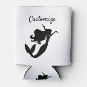 Zeemeermin aan boord zwarte/witte Thunder_Cove Blikjeskoeler (Voorkant)