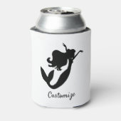 Zeemeermin aan boord zwarte/witte Thunder_Cove Blikjeskoeler (Blikje Achterkant)