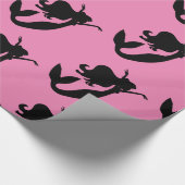 Zeemeermin aan boord zwarte/witte Thunder_Cove  Cadeaupapier (Hoek)