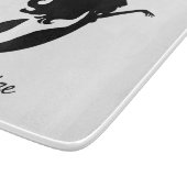 Zeemeermin aan boord zwarte/witte Thunder_Cove Snijplank (Hoek)