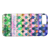 Zeemeermin aan het harteloze Mermaidscales Patroon Case-Mate iPhone Case (Achterkant (Horizontaal))