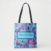 Zeemeermin Abstract Spatten Tote Bag (Voorkant)