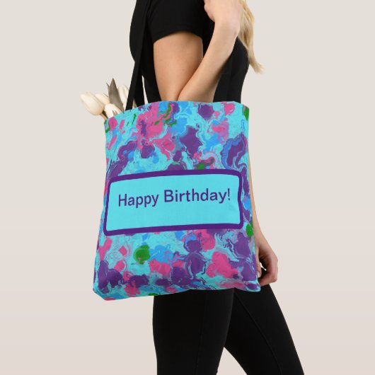 Zeemeermin Abstract Spatten Tote Bag (Dichtbij)