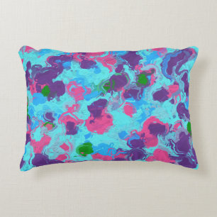 Zeemeermin Abstract Splatter Accent Kussen