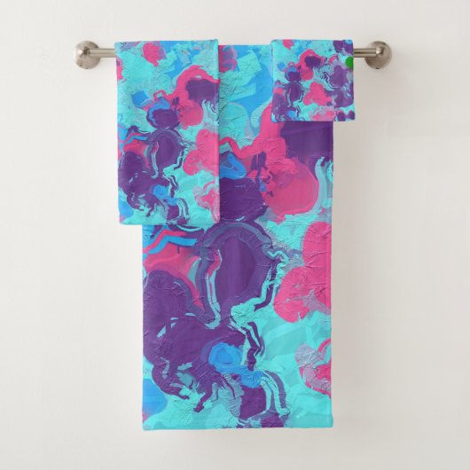 Zeemeermin Abstract Splatter Bad Handdoek (Insitu)