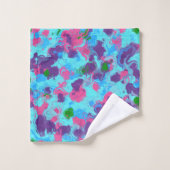 Zeemeermin Abstract Splatter Bad Handdoek (Wasdoekje)