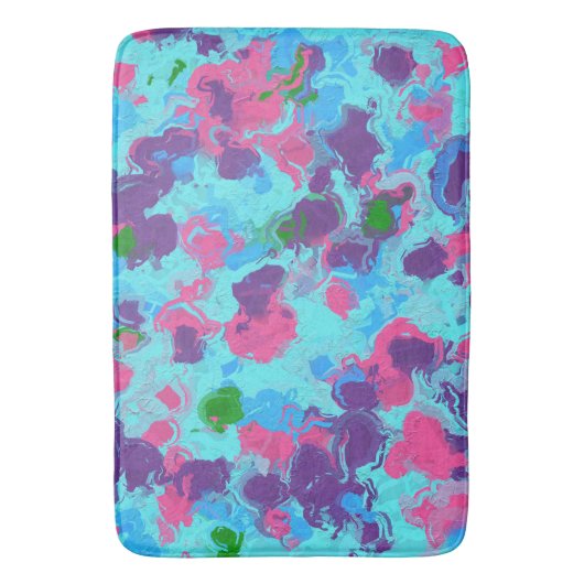 Zeemeermin Abstract Splatter Badmat (Voorkant Verticaal)