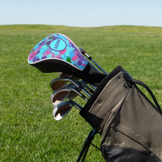 Zeemeermin Abstract Splatter Golfheadcover (Insitu)