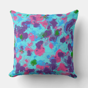 Zeemeermin Abstract Splatter Kussen