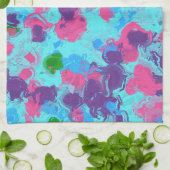 Zeemeermin Abstract Splatter Theedoek (Gevouwen)