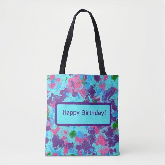 Zeemeermin Abstract Splatter Tote Bag (Voorkant)
