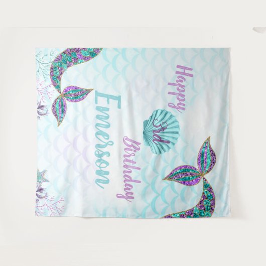 Zeemeermin, Achtergrond, Verjaardagsachtergrond, s Wandkleed (Voorkant (horizontaal))