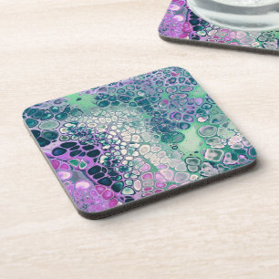 Zeemeermin Acrylzuur, kleurrijk Abstract Bier Onderzetter