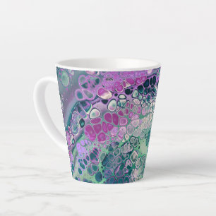 Zeemeermin Acrylzuur, kleurrijk Abstract Latte Mok
