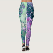 Zeemeermin Acrylzuur, kleurrijk Abstract Leggings (Achterkant)