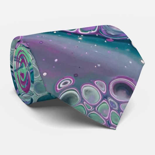 Zeemeermin Acrylzuur, kleurrijk Abstract Stropdas (Opgerold)
