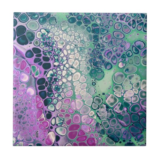 Zeemeermin Acrylzuur, kleurrijk Abstract Tegeltje (Voorkant)