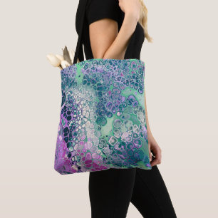Zeemeermin Acrylzuur, kleurrijk Abstract Tote Bag