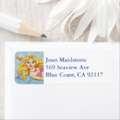 Zeemeermin adreslabel etiket (Insitu)