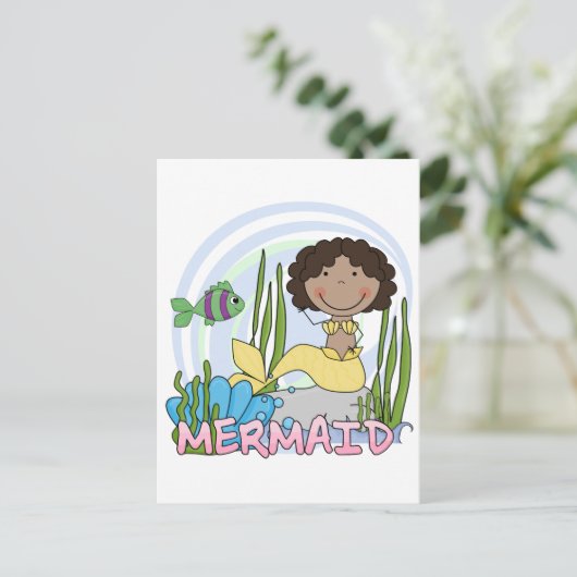 Zeemeermin - Afrikaanse Amerikaanse overhemden en  Briefkaart (Staand voorkant)