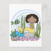 Zeemeermin - Afrikaanse Amerikaanse overhemden en  Briefkaart (Voorkant)