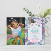 Zeemeermin Afro-Amerikaanse verjaardagsfeestfoto Kaart (Staand voorkant)