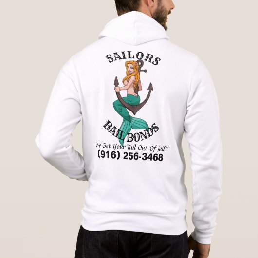 Zeemeermin Anker Hoodie (Achterkant)