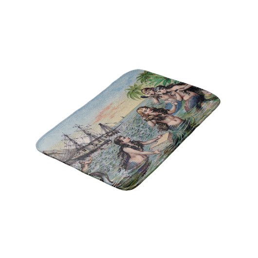 Zeemeermin Antiek Magic Nautische Oceaan Badmat (Gekanteld)