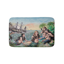 Zeemeermin Antiek Magic Nautische Oceaan Badmat