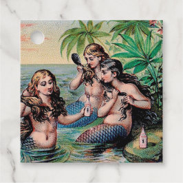 Zeemeermin Antiek Magic Nautische Oceaan Bedankjes Labels