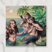 Zeemeermin Antiek Magic Nautische Oceaan Bedankjes Labels (Voorkant)
