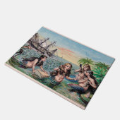 Zeemeermin Antiek Magic Nautische Oceaan Deurmat (Schuin)