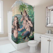 Zeemeermin Antiek Magic Nautische Oceaan Douchegordijn (In situ)