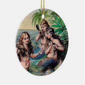 Zeemeermin Antiek Magic Nautische Oceaan Keramisch Ornament (Rechts)