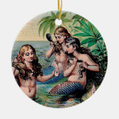 Zeemeermin Antiek Magic Nautische Oceaan Keramisch Ornament (Voorkant)