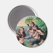 Zeemeermin Antiek Magic Nautische Oceaan Magneet (Voorkant / Achterkant)
