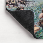 Zeemeermin Antiek Magic Nautische Oceaan Muismat (Hoek)