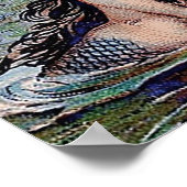 Zeemeermin Antiek Magic Nautische Oceaan Poster (Hoek)