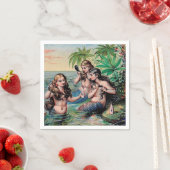 Zeemeermin Antiek Magic Nautische Oceaan Servetten (Insitu)