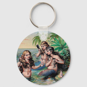 Zeemeermin Antiek Magic Nautische Oceaan Sleutelhanger