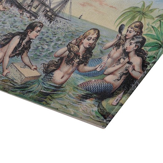 Zeemeermin Antiek Magic Nautische Oceaan Snijplank (Hoek)