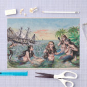 Zeemeermin Antiek Magic Nautische Oceaan Tissuepapier (Craft)