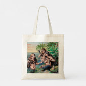 Zeemeermin Antiek Magic Nautische Oceaan Tote Bag (Achterkant)